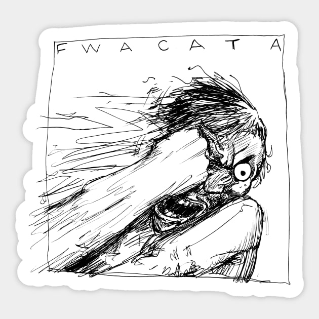 FWACATA! Art to the Face! (White for Dark colors) Sticker by FWACATA